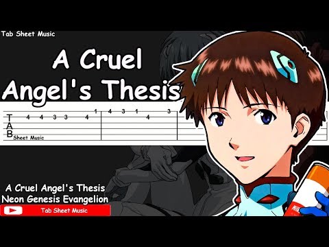 Neon Genesis Evangelion OP - A Cruel Angel's Thesis Guitar Tutorial