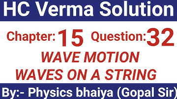 H.C. Verma Solutions - Wave Motion and Waves on a String - Chapter 15, Question 32