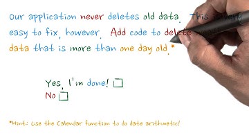 Delete Old Weather Data - Developing Android Apps