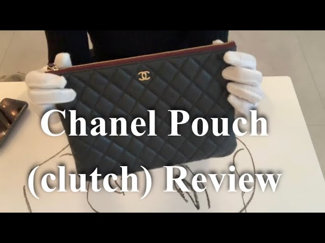 CHANEL POUCH REVIEW (Clutch or Case) New Medium Size - What fits