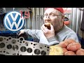 Ремонт ГБЦ Volkswagen 1.9 печеная картоха заварка трещины спаренной проволокой passat t3 audi seat