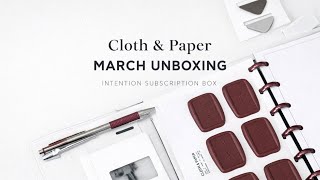 Cloth & Paper March Box Is Here! | Intention Subscription Unboxing