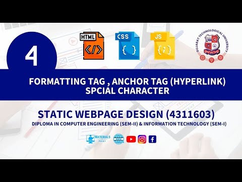 STATIC WEB PAGE DESIGNING | PART 04 | MATERIALS POINT