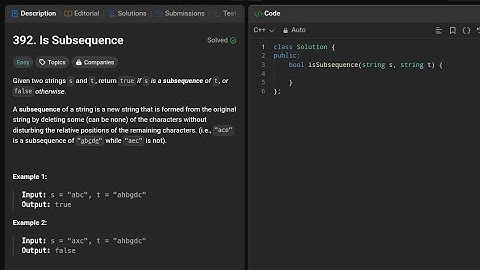 LeetCode Problem 392: Is Subsequence - Explained and Solved ll C++