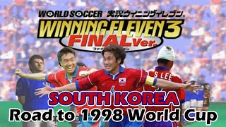 [PS1] Winning Eleven 3 Final 🇰🇷Korea All Goals in World Cup 1998