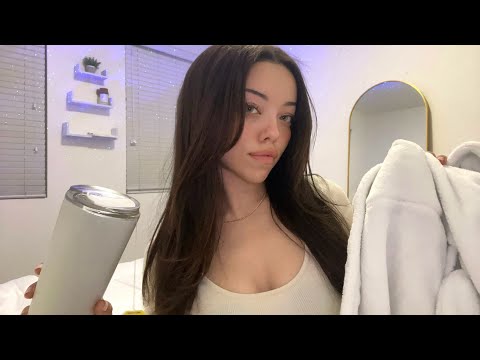 ASMR |☁️Pampering You In Bed! (Words Of Affirmation, Plucking Your Brows)
