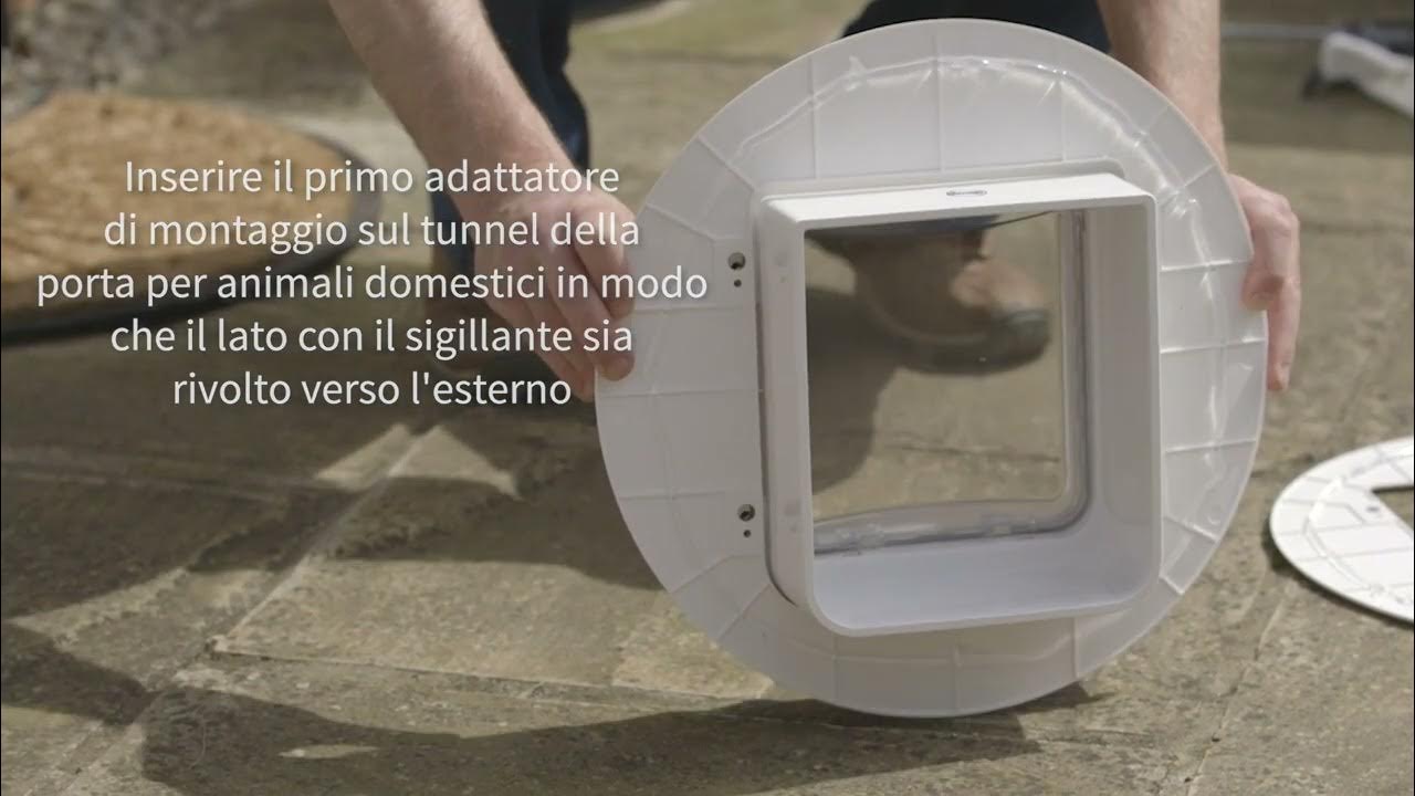 Porta per animali con lettore di microchip & Connect - Installazione su  vetro 