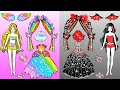 Papercraft Angel Bride vs Vampire Bride Wedding Costume Dress Up - Barbie Wedding | WOA Doll Stories