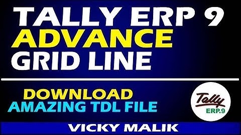 Tally ERP 9 Advance Grid Line TDL File || Tally ERP 9 Advance Feature || #Tally TDl File | Vky Malik