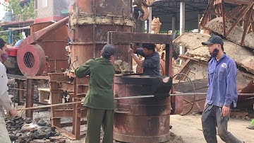 Quy trình nấu nguyên liệu và rót đồng vào khuôn đúc tượng | Đồ Đồng Đẹp Thái Trung_094.262.9191