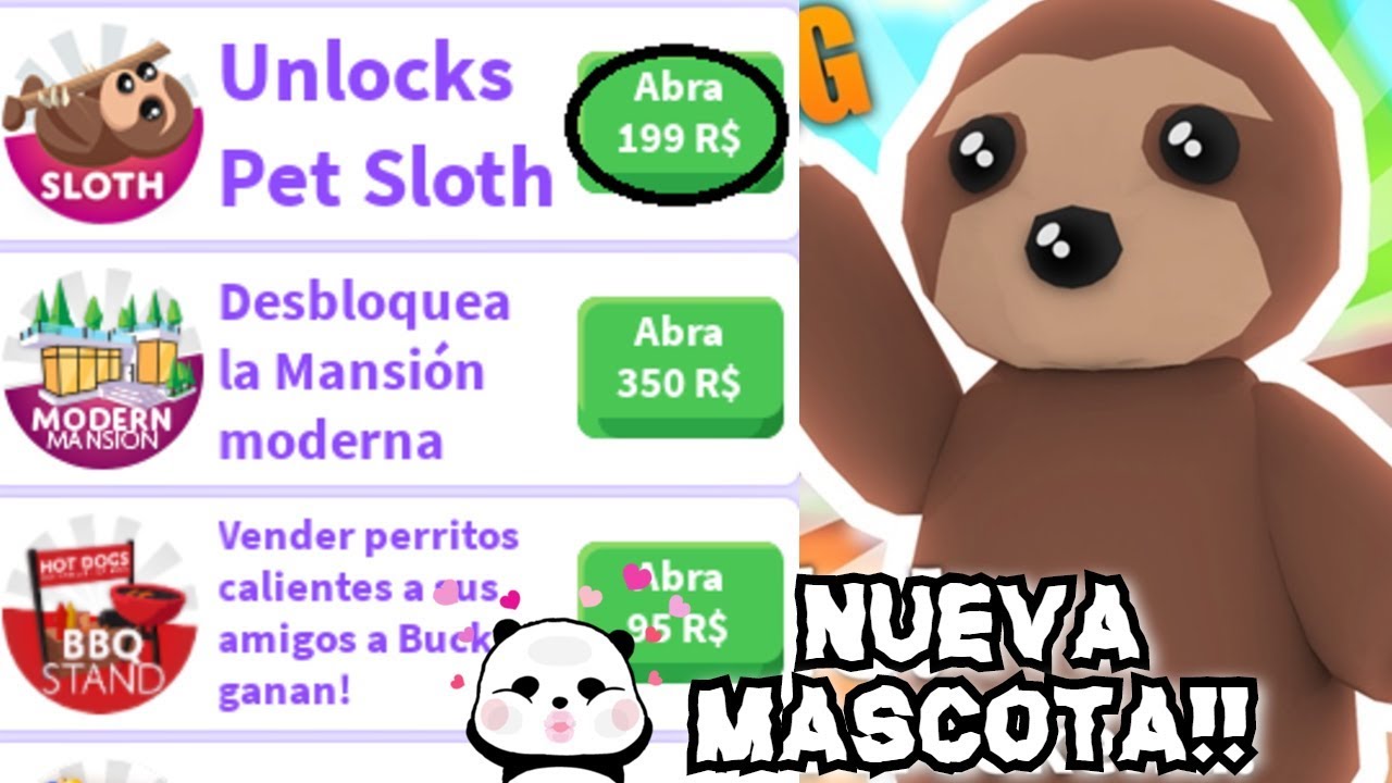 Nueva Mascota Oso Perezoso Consigue Mas Dinero En Adopt Me Roblox Youtube - consigo la nueva mascota perezoso en adopt me gratis roblox