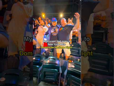 My Korean Dad goes to New York Mets Dominican Heritage Night with Gen Z's