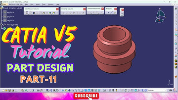 CATIA V5 Part Design Tutorials Part-11 | Practice Exercise using Shaft & Hole