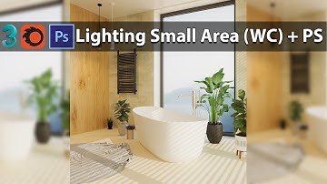 3ds Max Corona Render Small Interior Lighting and Rendering (Bathroom)