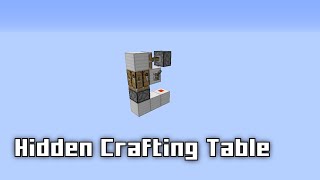 How to make a hidden crafting table in minecraft