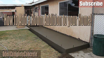 How to Setup and Pour a Concrete Foundation for Rooms addition and Extended Houses