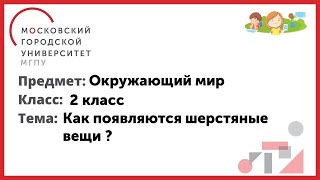 2 класс. Окружающий мир. Как появляются шерстяные вещи.