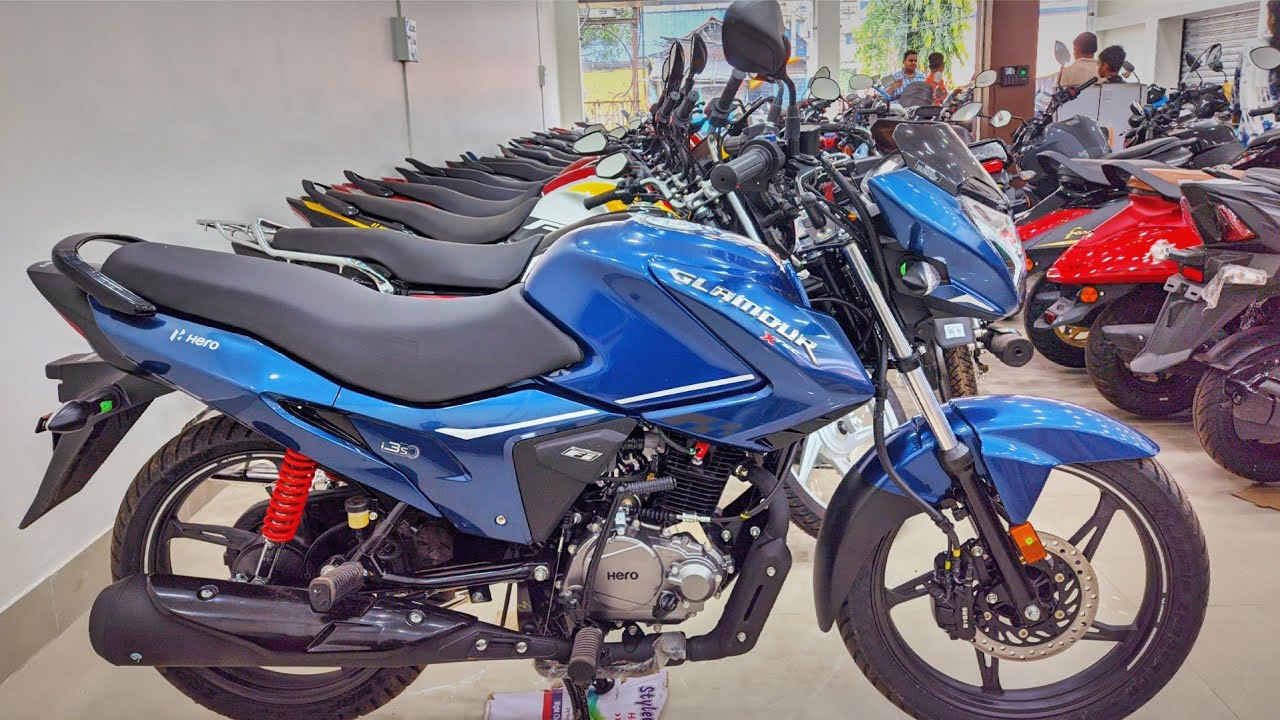 Hero Glamour XTEC New Blue Colour! Smart Features 125cc bike ...