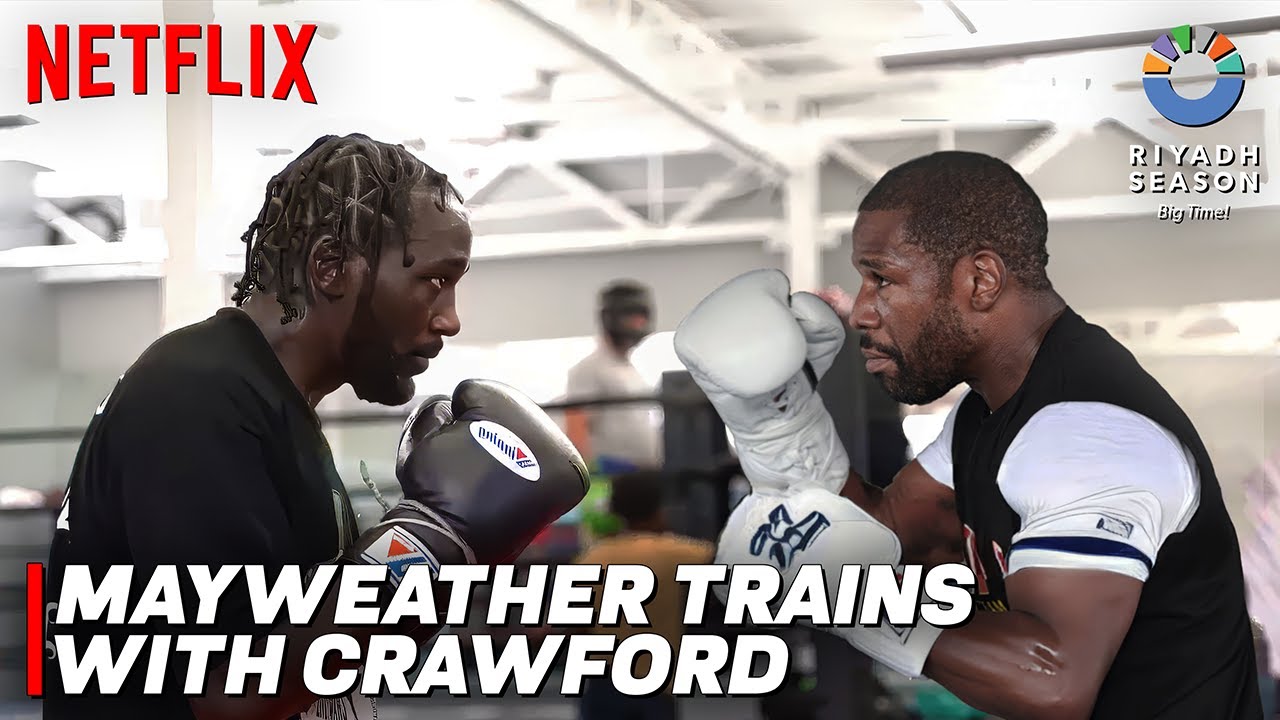 INSIDE CAMP: FLOYD MAYWEATHER Visits & TRAINS With TERENCE CRAWFORD Before CANELO ALVAREZ Fight!