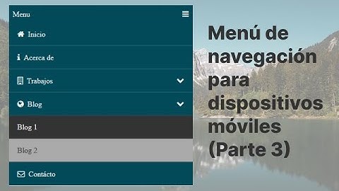 Menú de navegación para dispositivos móviles Responsive con HTML, CSS y JavaScript