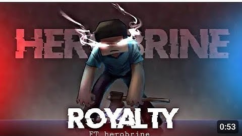 Herobrine X Royalty Edit 😈 | Minecraftft.Herobrine Daku edit minecraft animation video