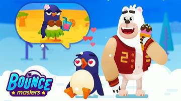 Bouncemasters! Gameplay Walkthrough - Help Cute Penguins have a Happy Ending