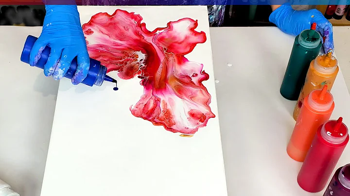 SCARLET Blow + Swipe | GORGEOUS Acrylic Pouring wi...