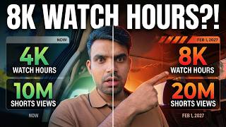 BREAKING: YouTube Monetization Now Needs 8,000 Watch Hours! 😱 | New YouTube Update