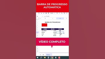 Barra de Progresso e Checkbox Google Sheets