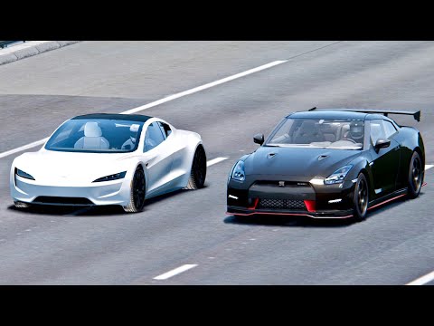 tesla-roadster-vs-nissan-gt-r-nismo---drag-race