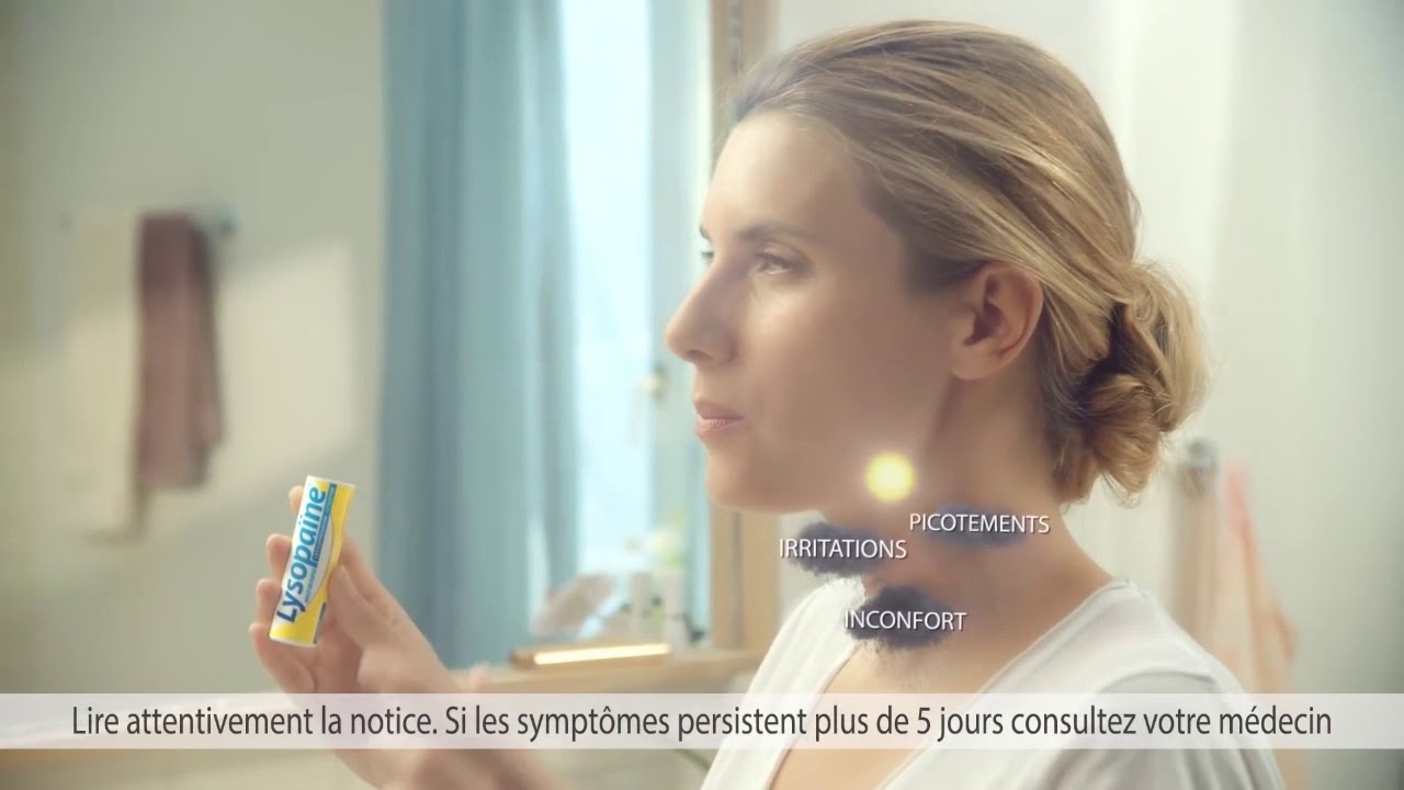 Lysopaïne ® Cétylpyridinium lysozyme sans sucre - Publicité TV