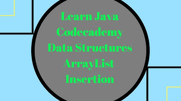 Codecademy Learn Java, ArrayList Insertion, Data Structures