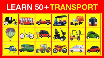 Learn 50+ Forms of Transport 🤔 | List of types of transport in English | Improve your vocabulary