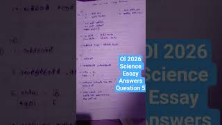 essay 5 answer ol science paper 2026 #grade #education #chemistry #ol #pastpaper #pastpaper