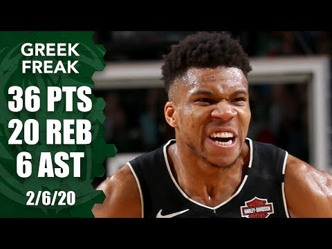 Giannis records 5th straight 30-point, 15-rebound game in Bucks vs. 76ers | 2019-20 NBA Highlights