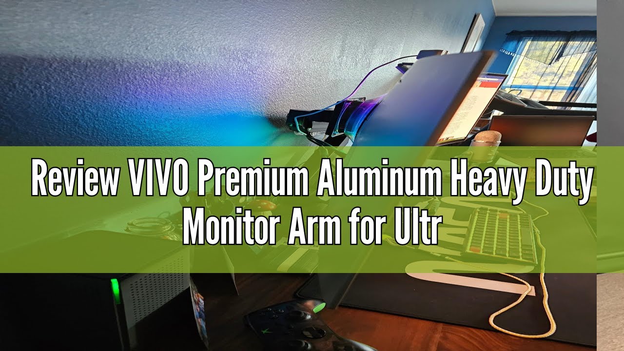 Review VIVO Premium Aluminum Heavy Duty Monitor Arm for Ultrawide Monitors  up to 49 inches and 33 lb 