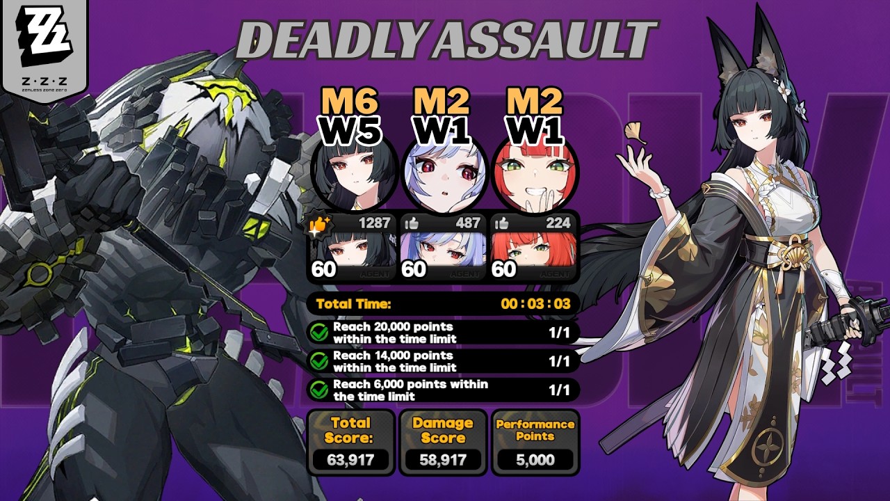 Miyabi - 63.9k VS Dead End Butcher | Deadly Assault [Zenless Zone