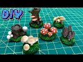 Como fazer Cogumelos Para maquetes e dioramas