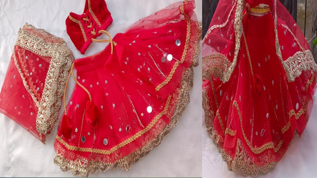 8,9 Inch Ke Yugal Sarkar Ki Poshak||Radha Rani dress kaise banaye||#laddugopal#krishnastatus #viral 