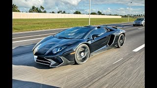 Supercars BLASTING on Highway - Exotic Car Showdown Miami Lamborghini SVJ, Huracan, Ferrari & More