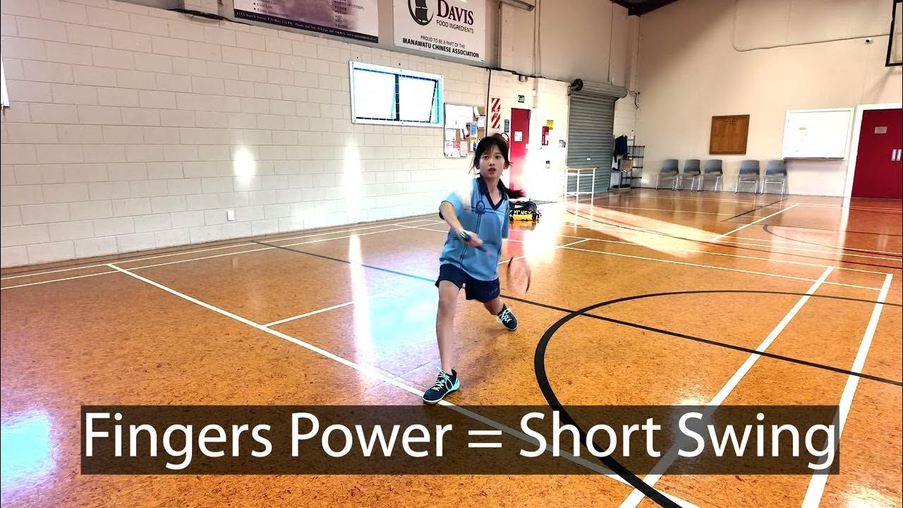 Badminton backhand lift using fingers power and very short swing YouTube