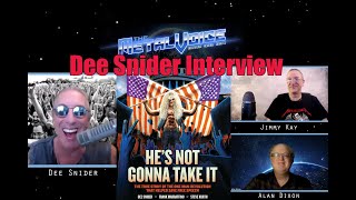 Dee Snider Interview-Graphic Novel 'He's Not Gonna Take It' - PMRC Hearings -Twisted Sister Reunion?