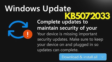 Windows 11 Update KB5072033 Install Error Your Device Is Missing Important Security Updates FIX