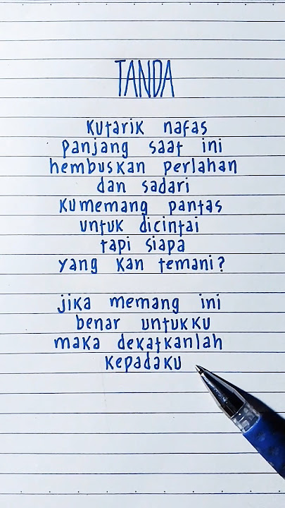 Tanda · Yura Yunita · Lyrics