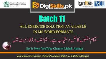 batch 11 | digiskills exercise | digiskills quiz