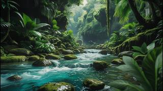 NO ADS. Sleep Deeply with Heavy Rain on a Forest Stream | ASMR Nature Rain Sounds #446