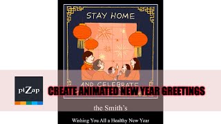 piZap's Quick Photo Editing Tutorial:Create Animated New Year Greetings screenshot 4