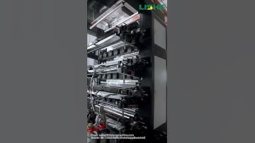 8color stack type plastic film flexo printing machine, double rewind with slitting fuction