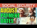 Social Security Payment Schedule for August 2024
