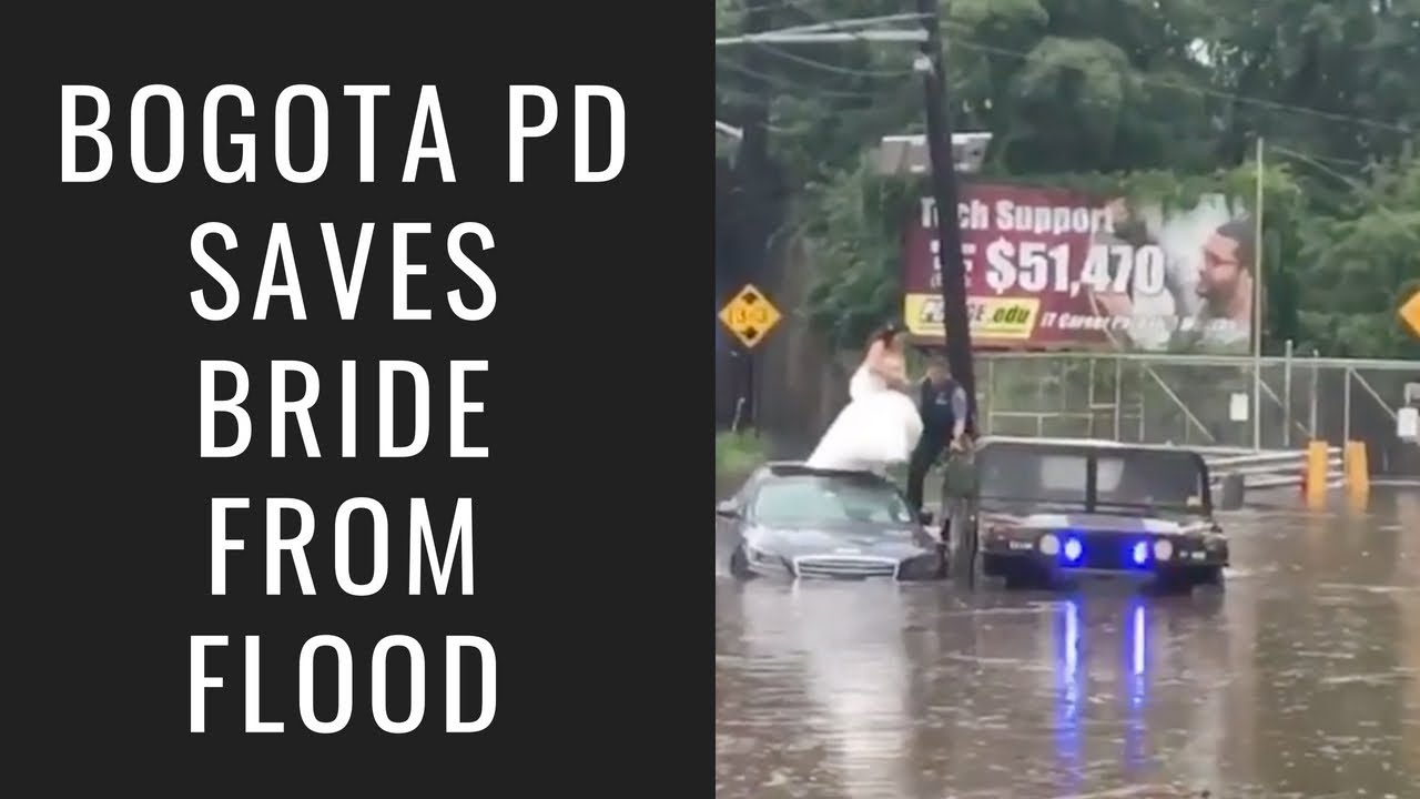 jersey shore family vacation Bogota PD saves Bride from the floods — “her shoes did not get wet!”